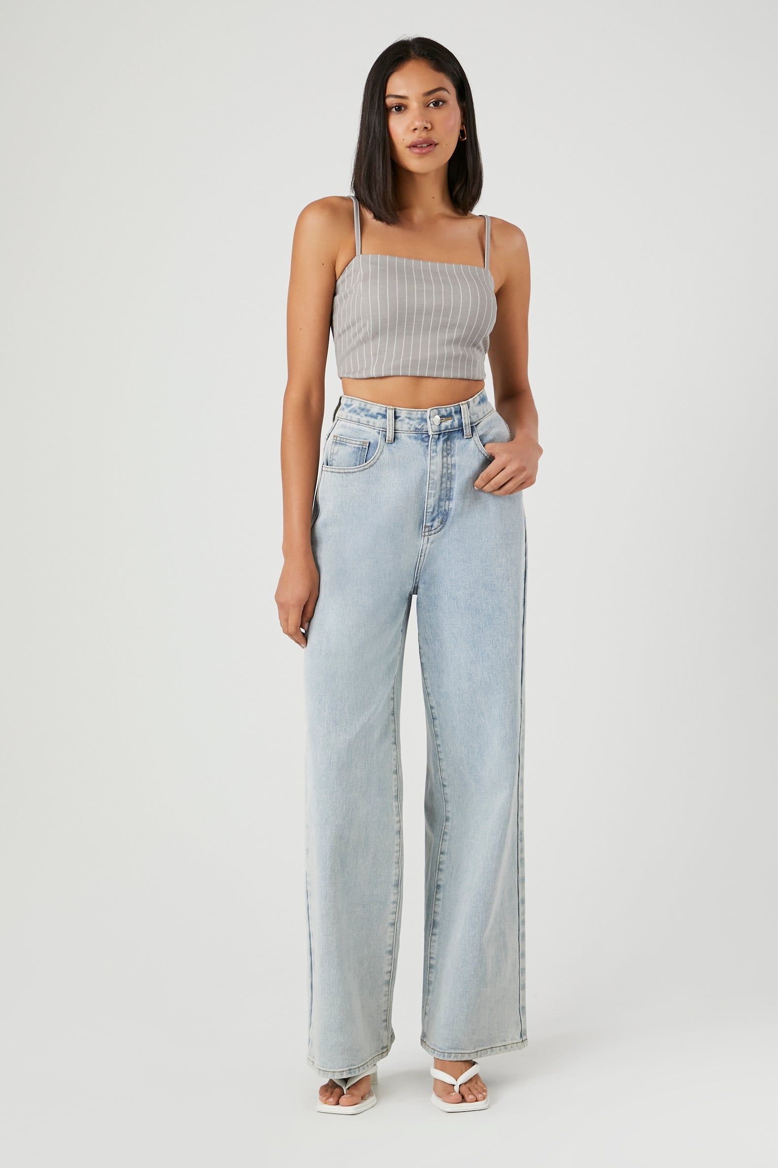 Pinstriped Crop Top sold by Urban Planet product image thumbnail 4