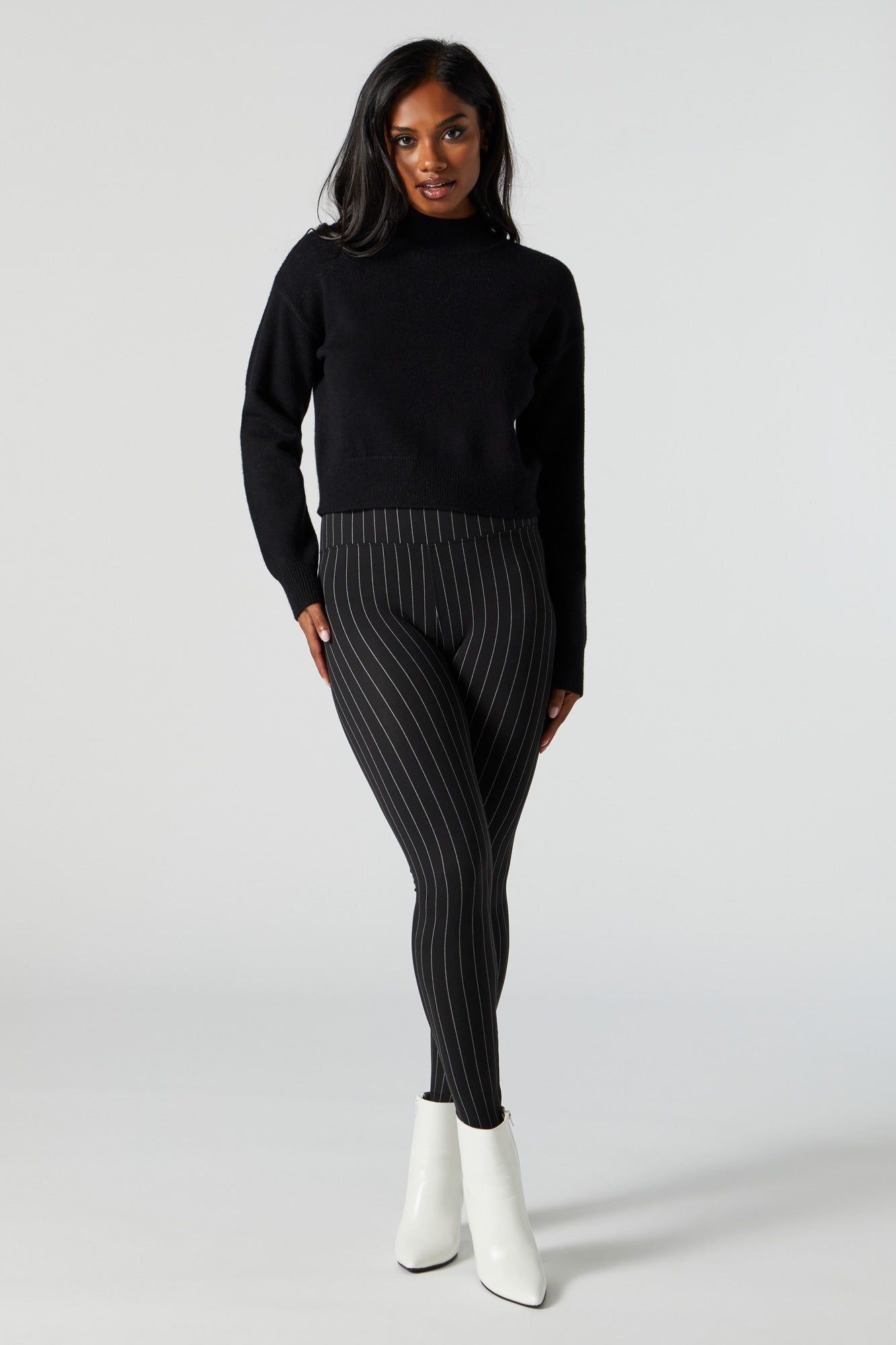 Solid Knit Mock Neck Sweater sold by Urban Planet product image thumbnail 3