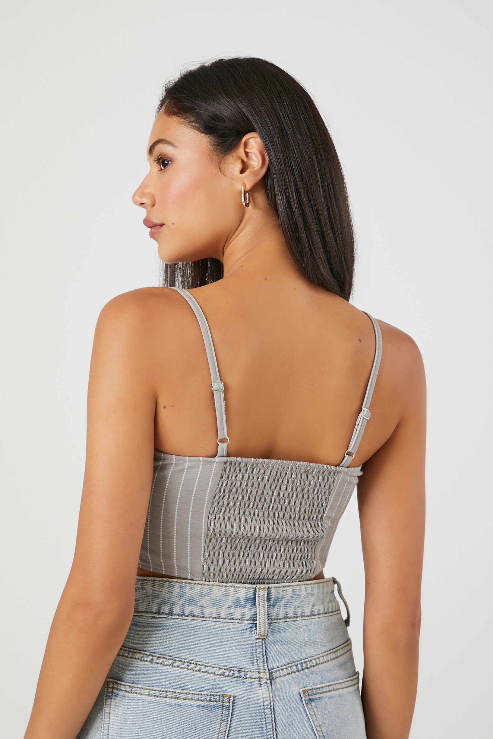 Pinstriped Crop Top sold by Urban Planet product image thumbnail 3