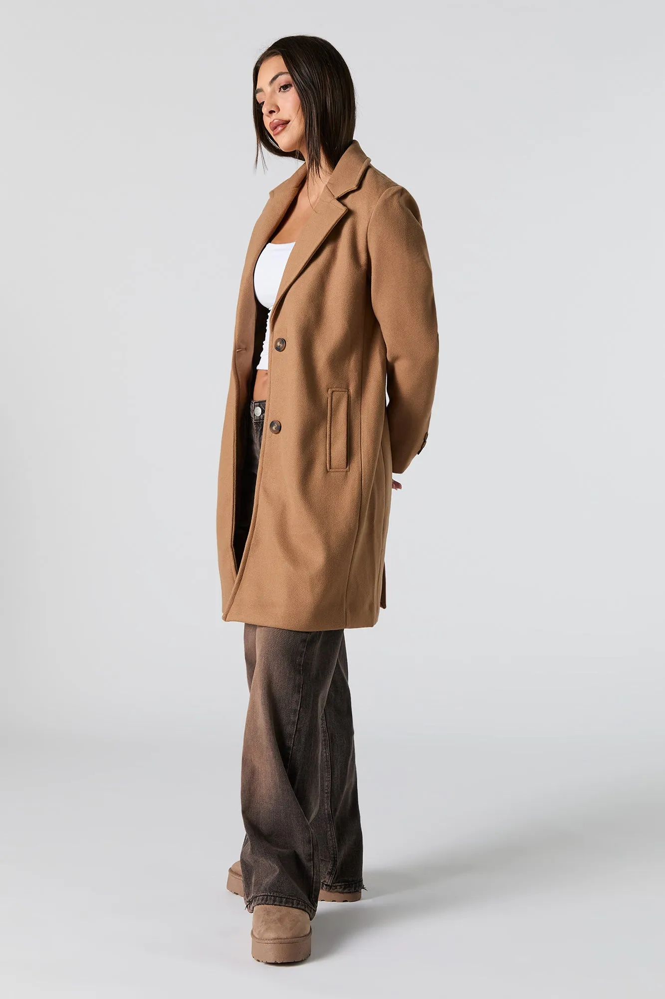 Collared Wool Coat sold by Urban Planet product image thumbnail 2