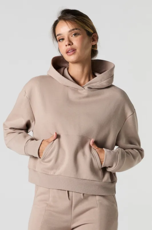 Oversized Cropped Fleece Hoodie sold by Urban Planet