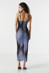Robe maxi avec fente arrière et motif abstrait sold by Urban Planet