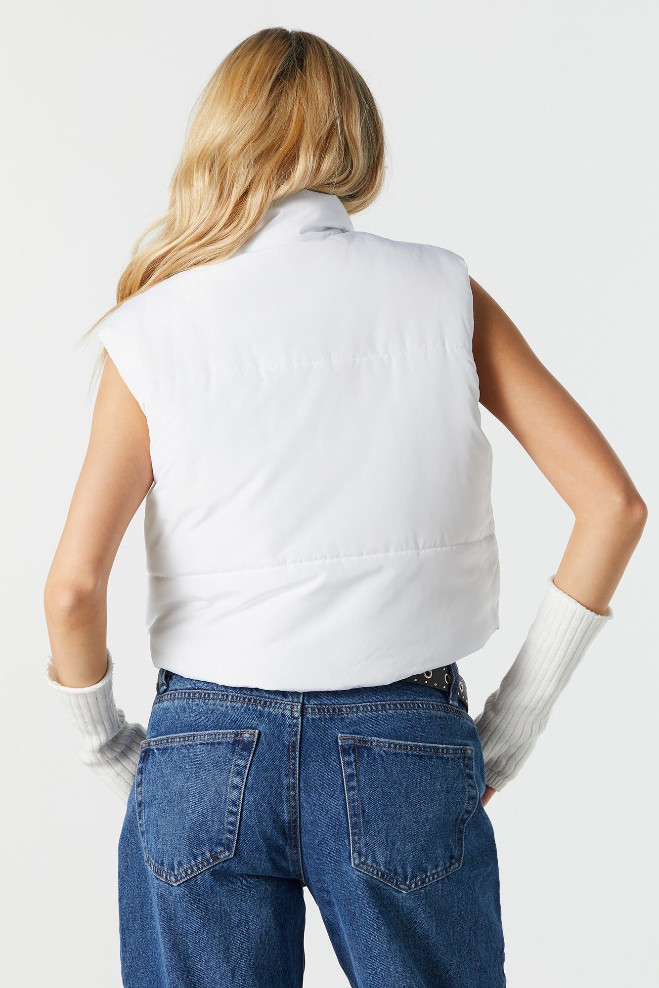 Sherpa Lined Nylon Puffer Vest sold by Urban Planet product image thumbnail 2