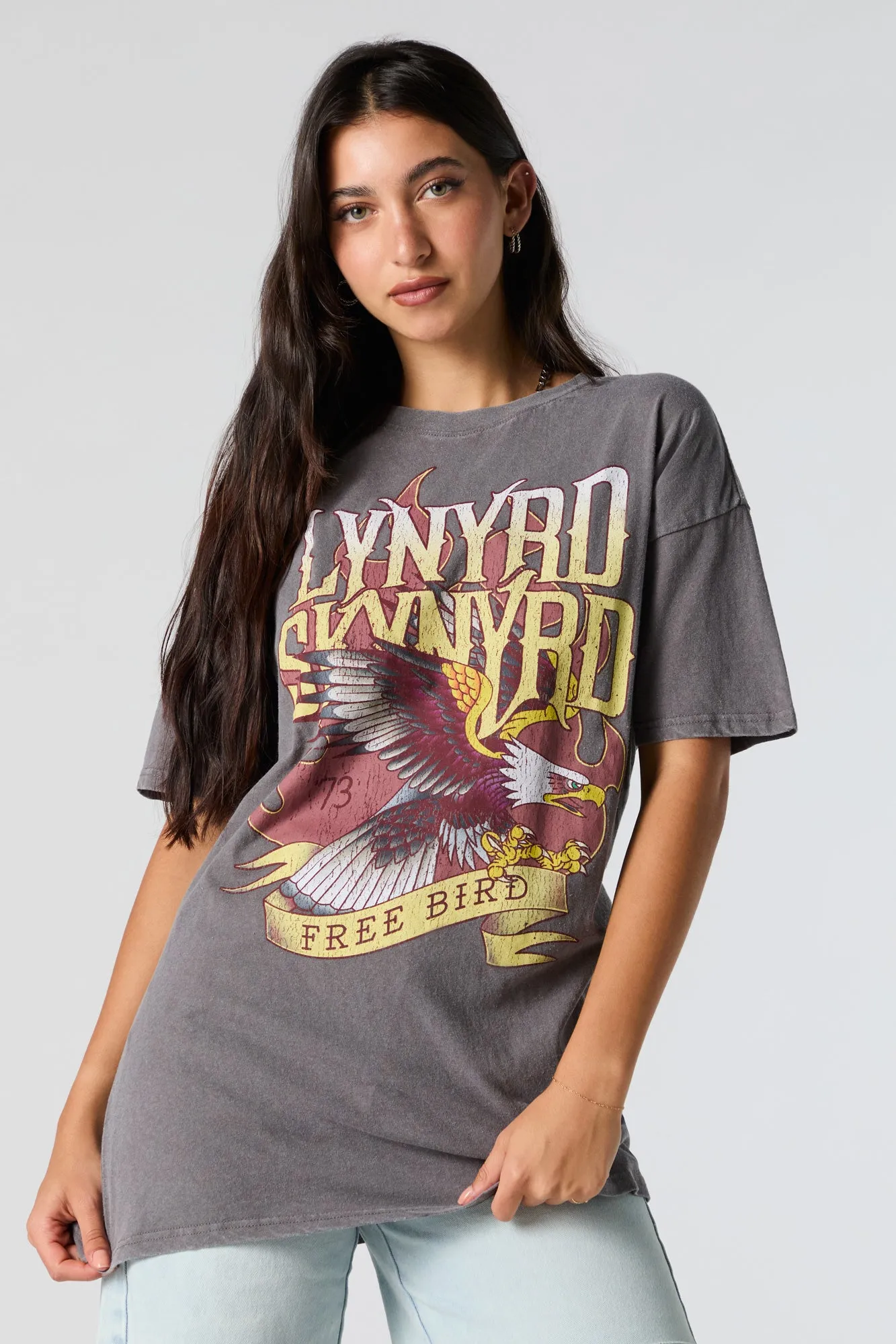 Lynyrd Skynyrd Graphic Boyfriend T-Shirt sold by Urban Planet