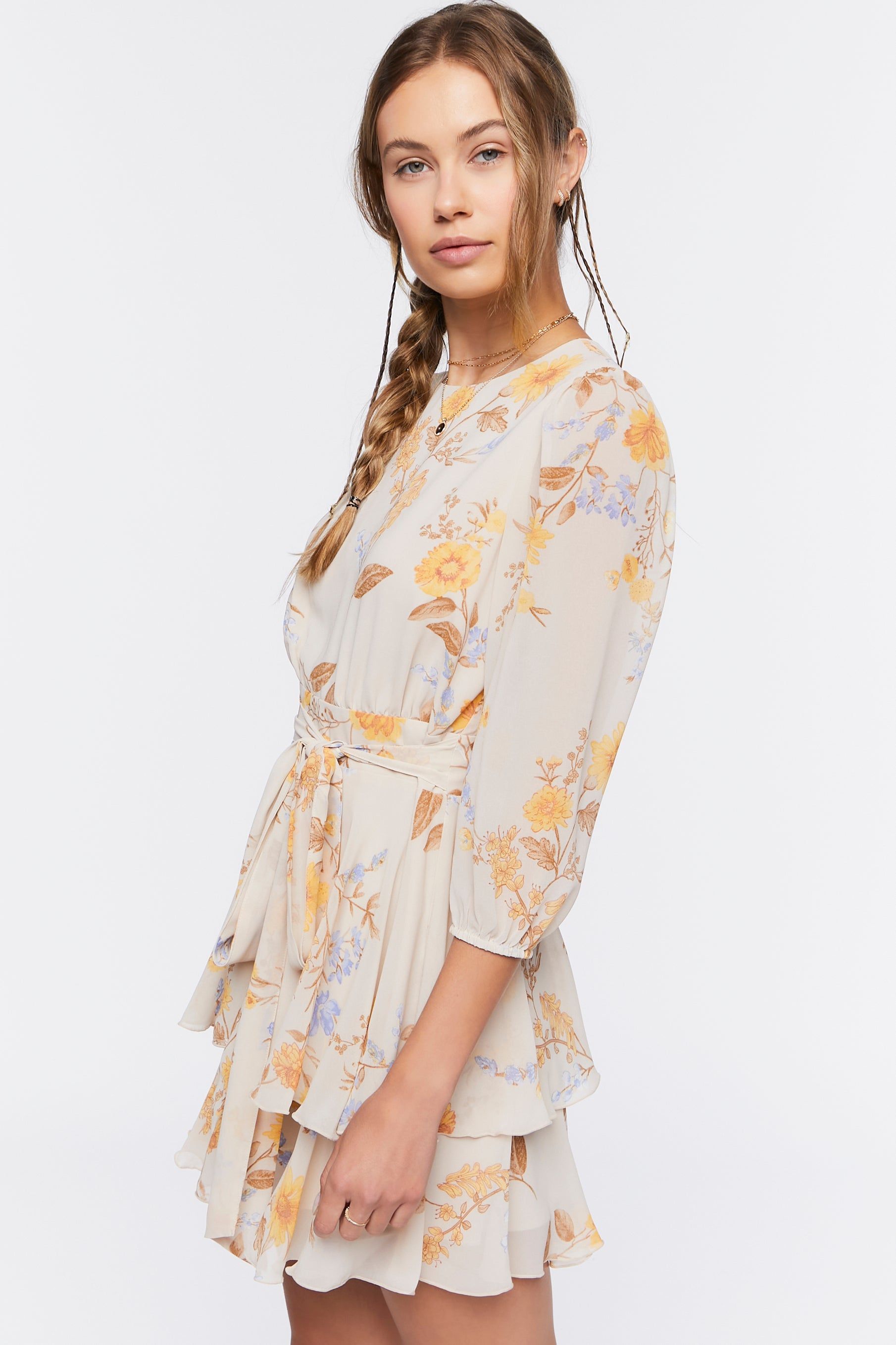 Floral Self Tie Mini Dress sold by Urban Planet product image thumbnail 2