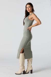 Ribbed Double Slit Bodycon Midi Dress sold by Urban Planet