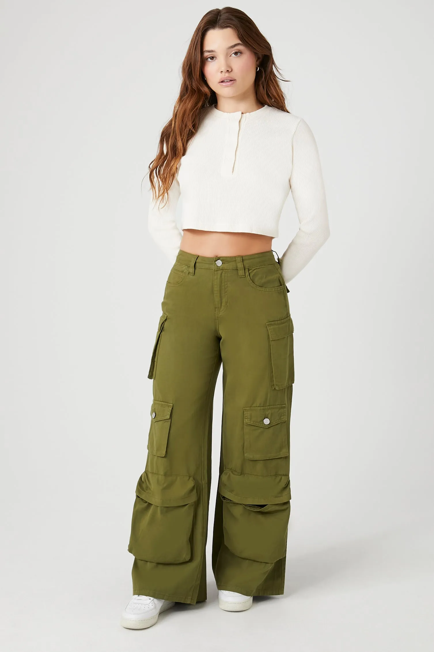 High Rise Wide Leg Cargo Pant sold by Urban Planet product image thumbnail 5