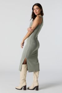 Ribbed Double Slit Bodycon Midi Dress sold by Urban Planet