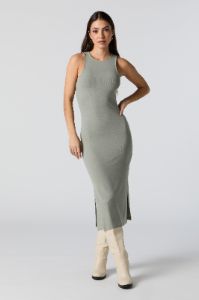 Ribbed Double Slit Bodycon Midi Dress sold by Urban Planet