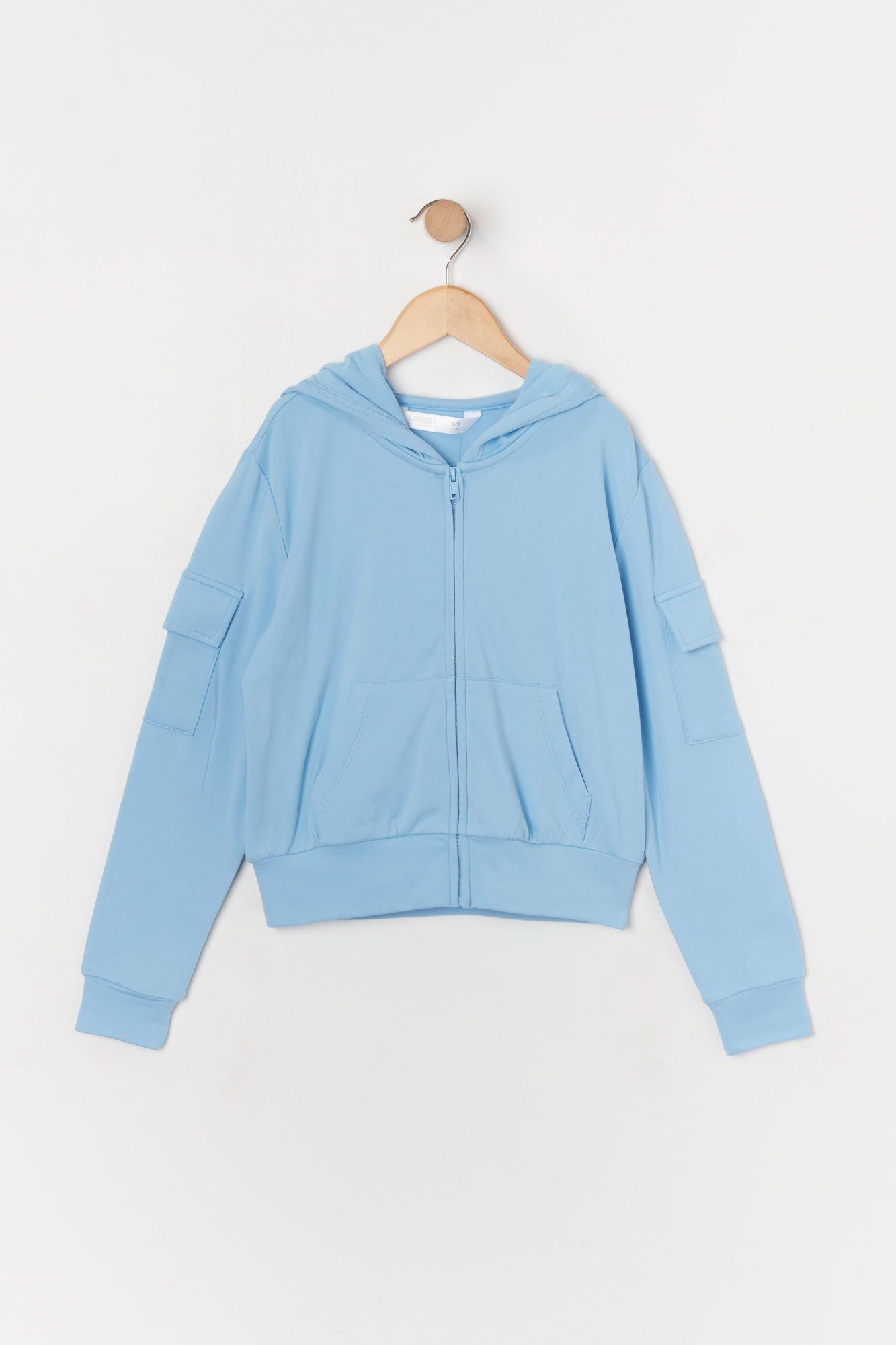 Girls Fleece Zip-Up Cargo Hoodie sold by Urban Planet product image thumbnail 5