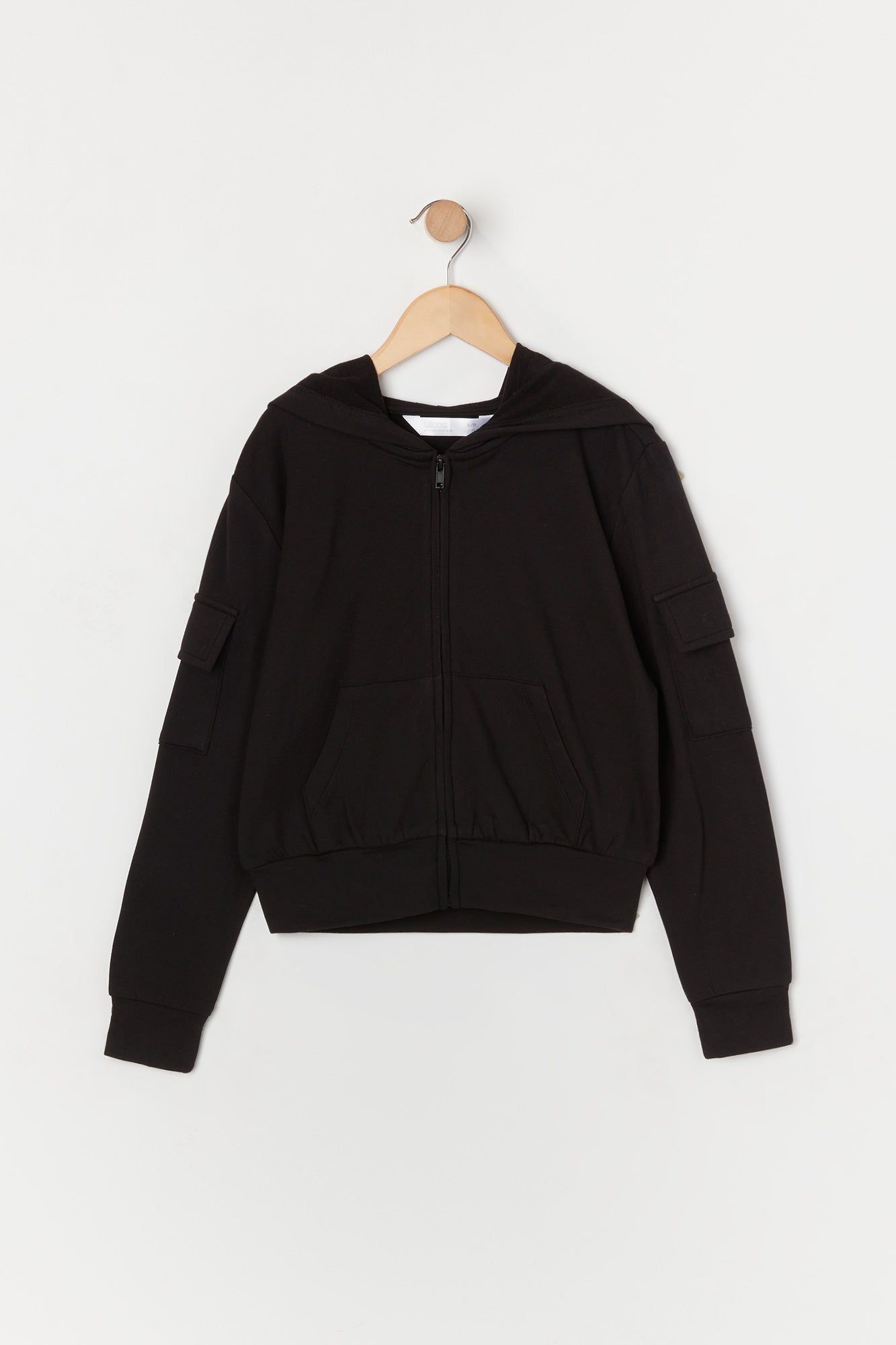 Girls Fleece Zip-Up Cargo Hoodie sold by Urban Planet product image thumbnail 3
