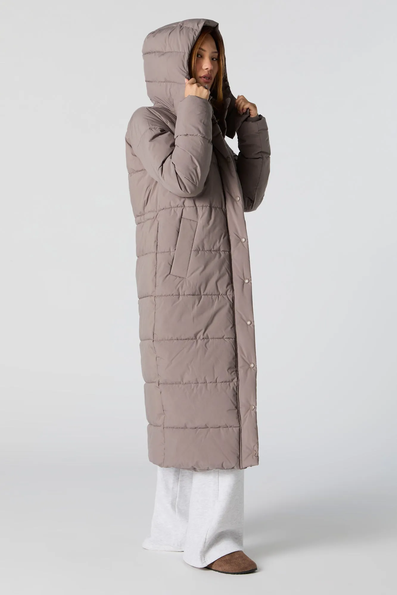 Longline Puffer Jacket sold by Urban Planet product image thumbnail 3