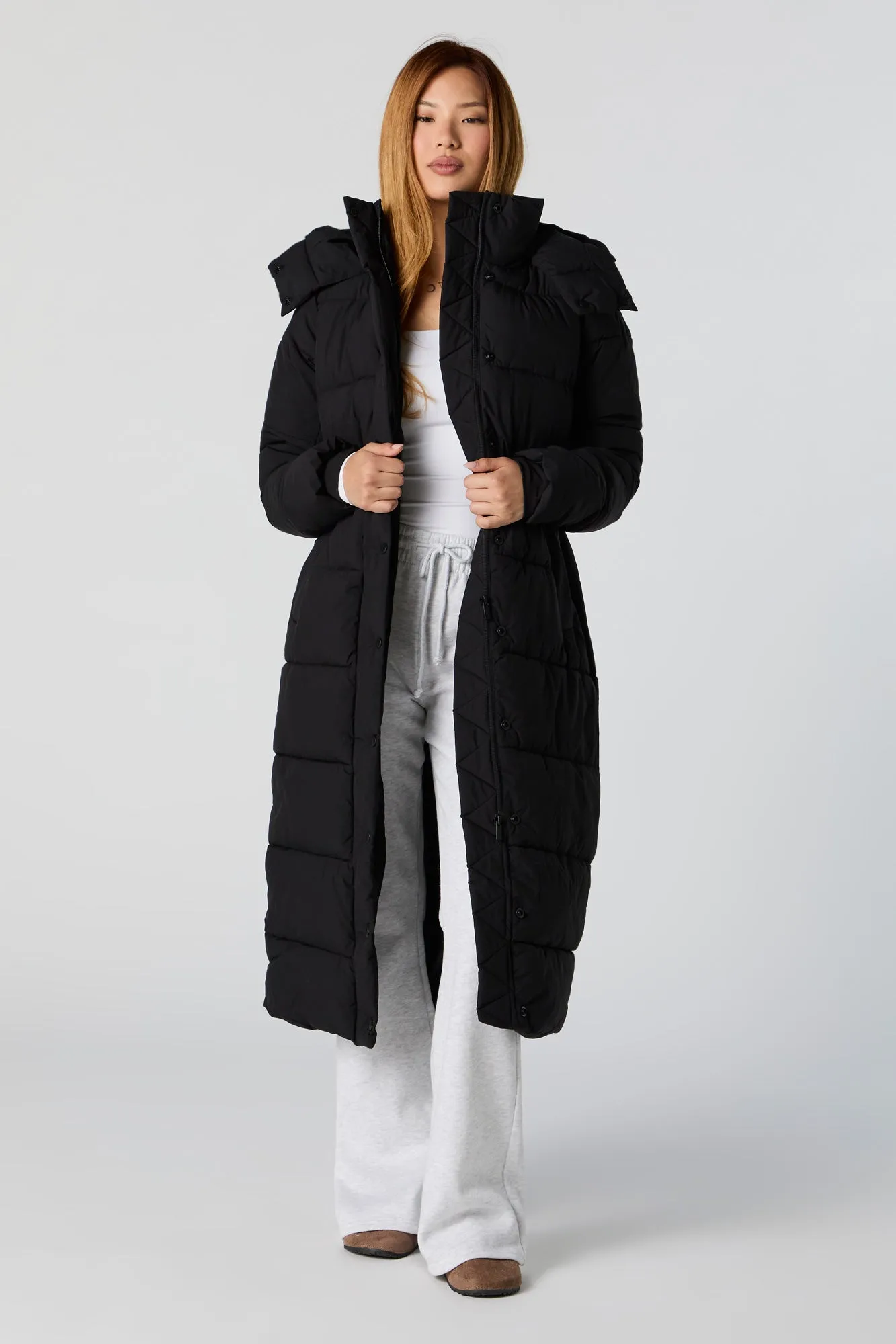 Longline Puffer Jacket sold by Urban Planet product image thumbnail 4