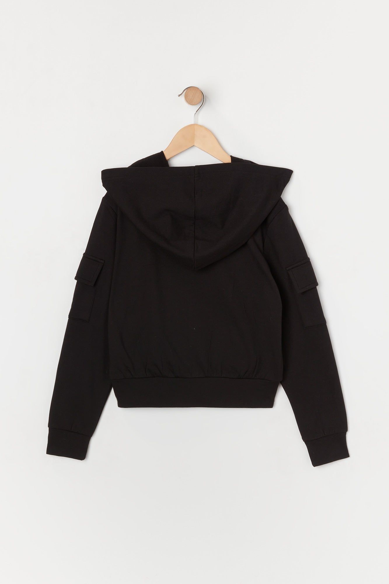 Girls Fleece Zip-Up Cargo Hoodie sold by Urban Planet product image thumbnail 4