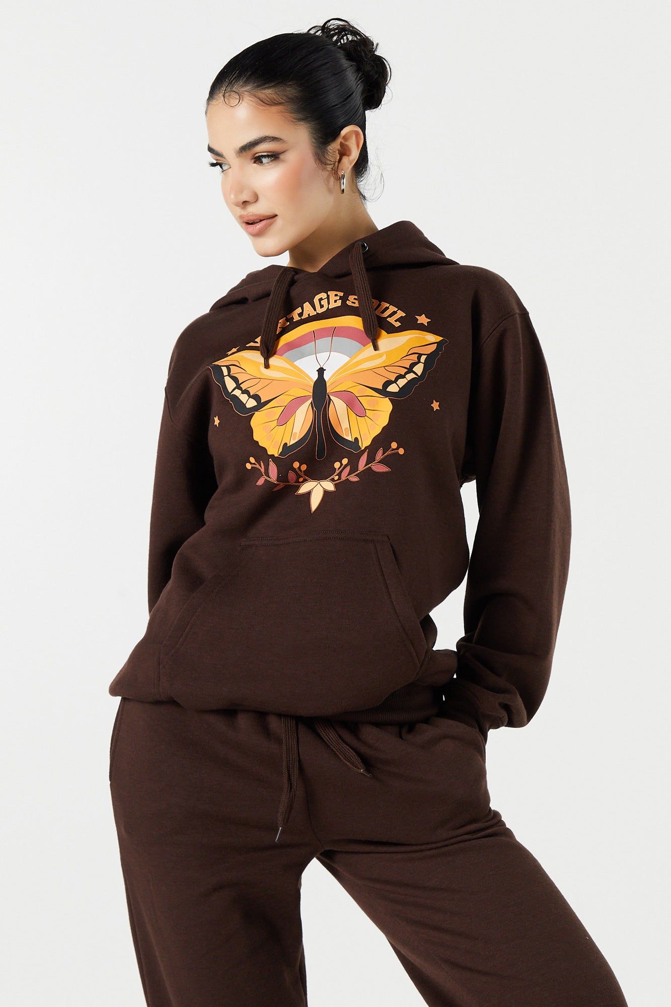 Vintage Soul Graphic Fleece Oversized Hoodie sold by Urban Planet