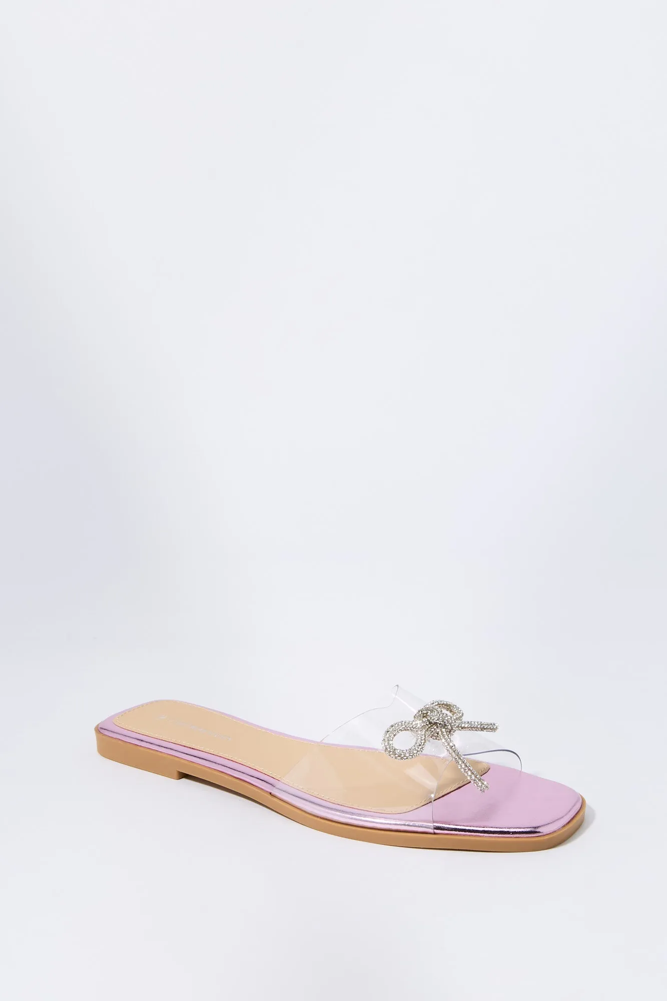 Rhinestone Bow Clear Slide Sandal sold by Urban Planet product image thumbnail 3