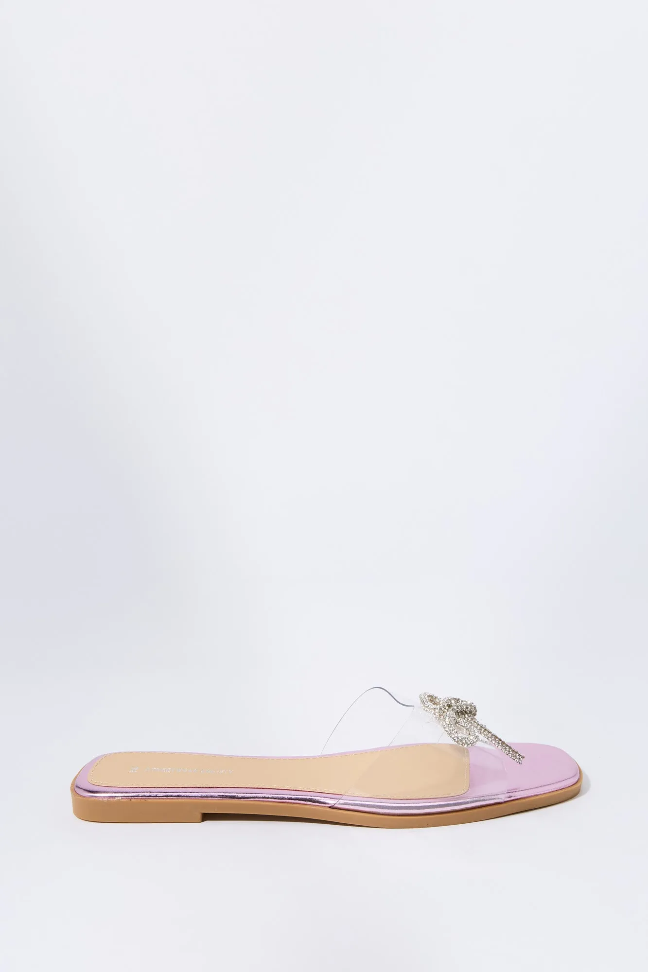 Rhinestone Bow Clear Slide Sandal sold by Urban Planet product image thumbnail 2