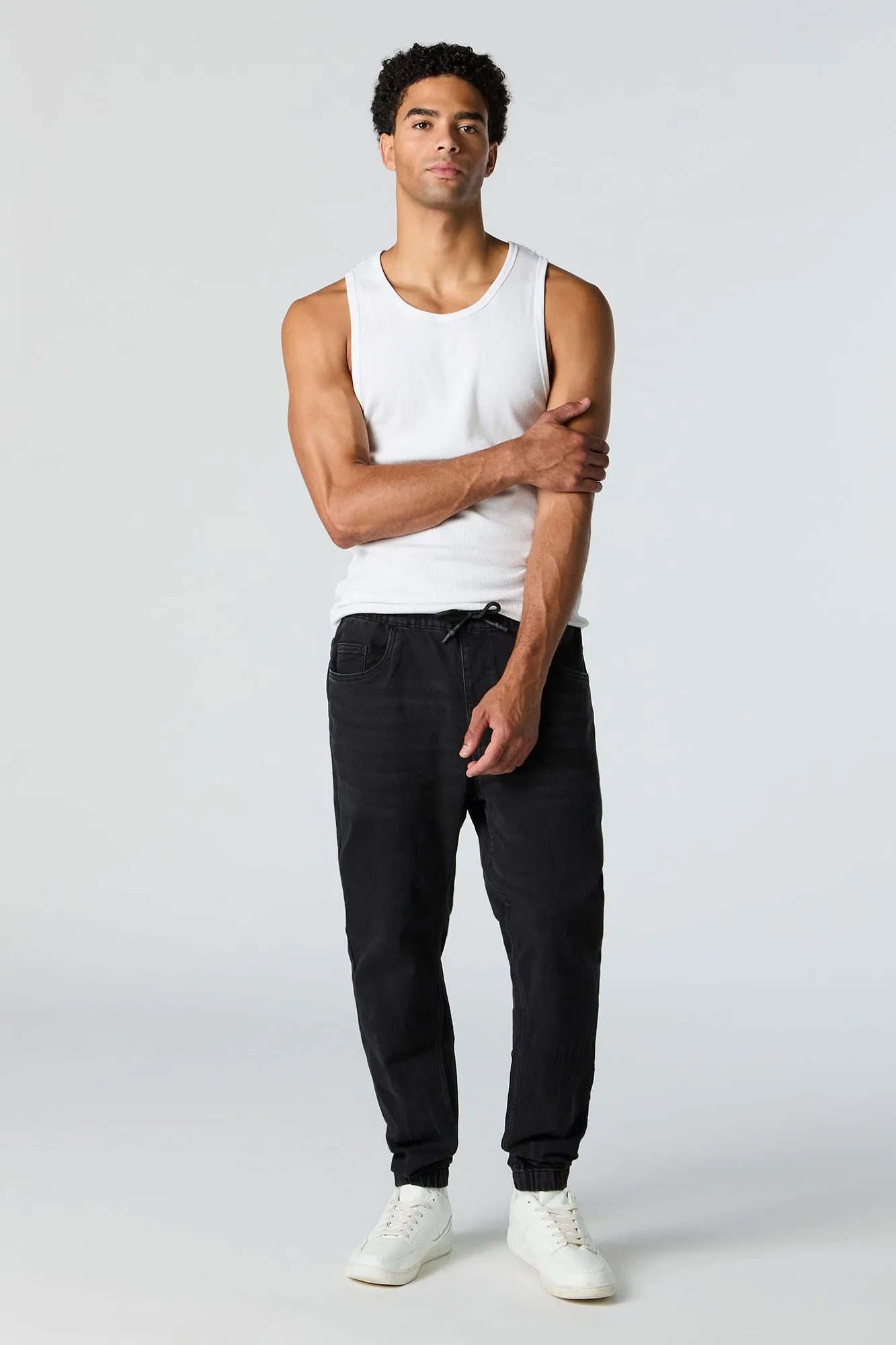 Drawstring Denim Jogger sold by Urban Planet product image thumbnail 5