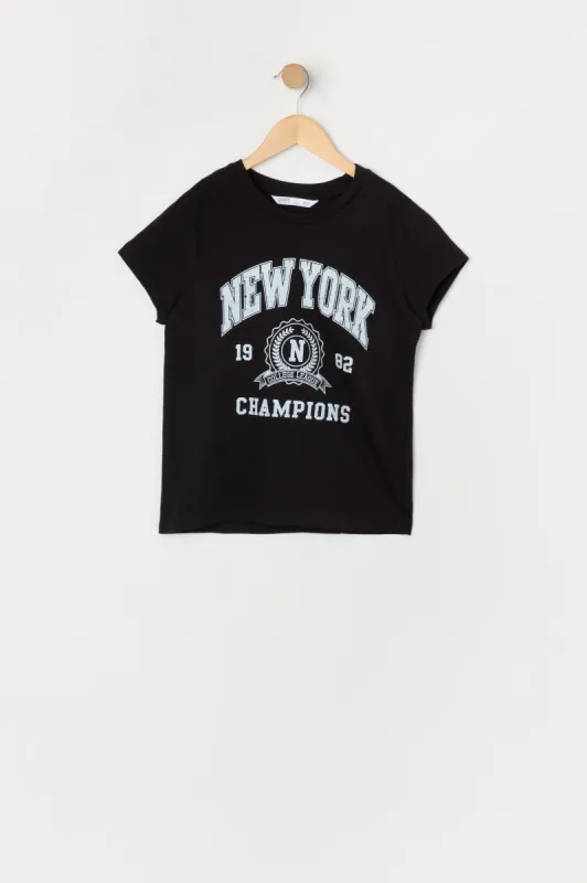 T-shirt à imprimé New York Champions pour fille sold by Urban Planet