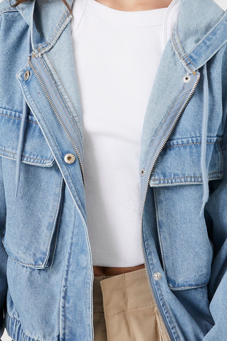 Blouson à capuchon en denim sold by Urban Planet product image thumbnail 5