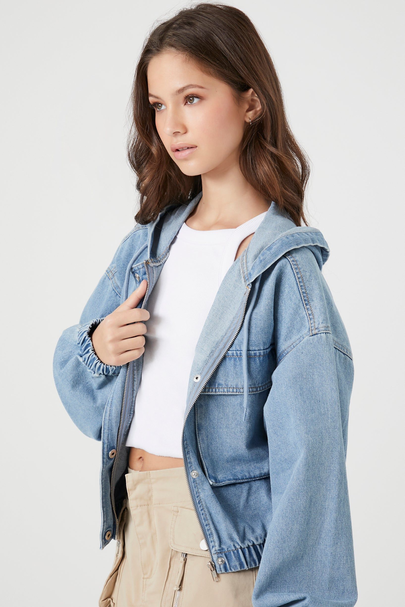 Blouson à capuchon en denim sold by Urban Planet product image thumbnail 3
