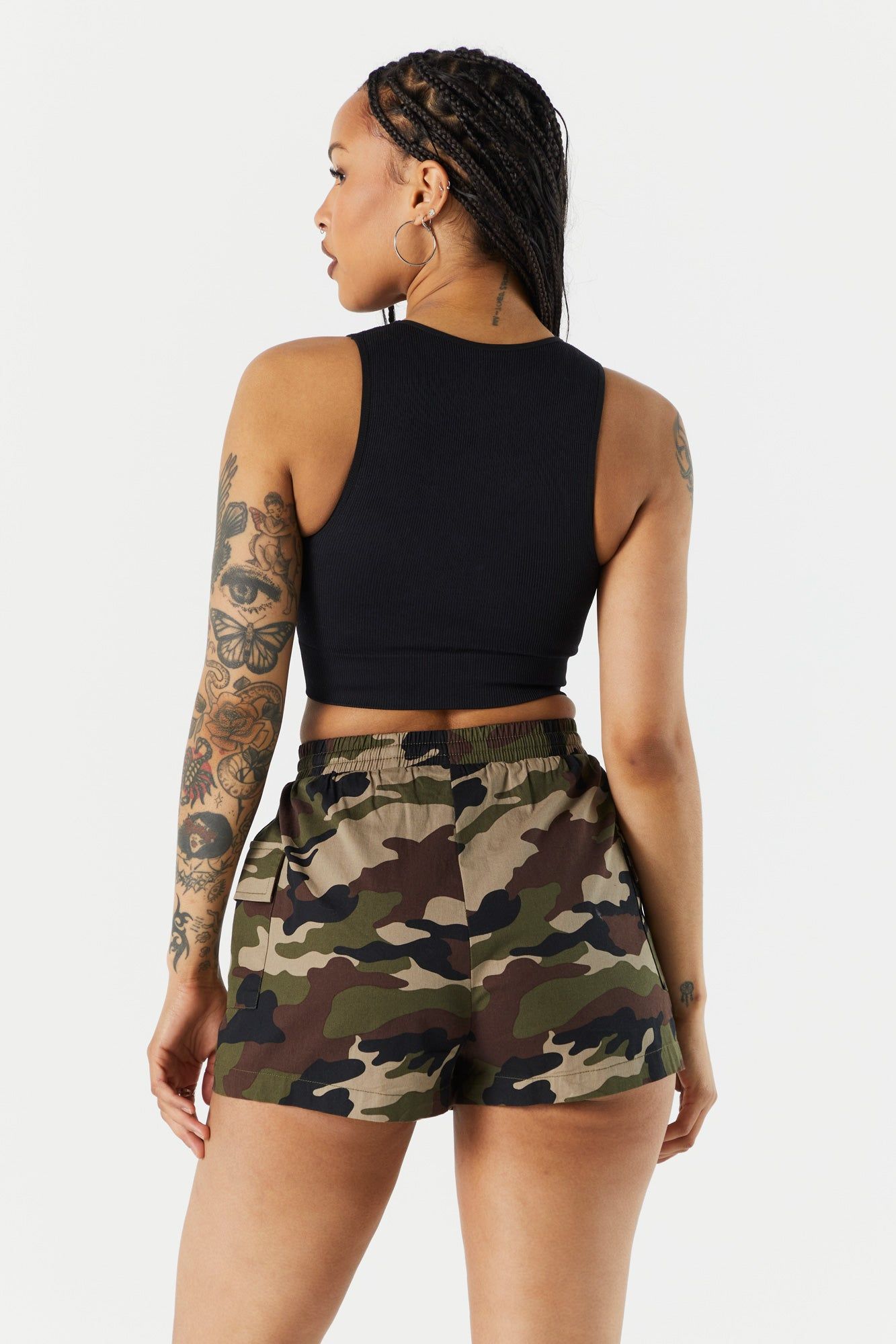 Short cargo à taille coulissante avec motif camouflage sold by Urban Planet product image thumbnail 2