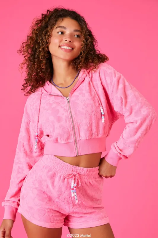 Barbie™ Cropped Zip-Up Hoodie sold by Urban Planet