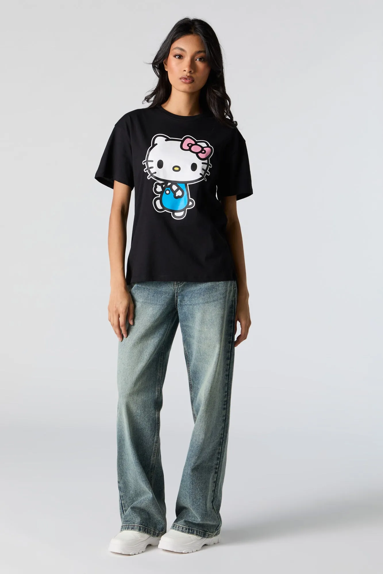 Hello Kitty Black Graphic Boyfriend T-Shirt sold by Urban Planet product image thumbnail 2