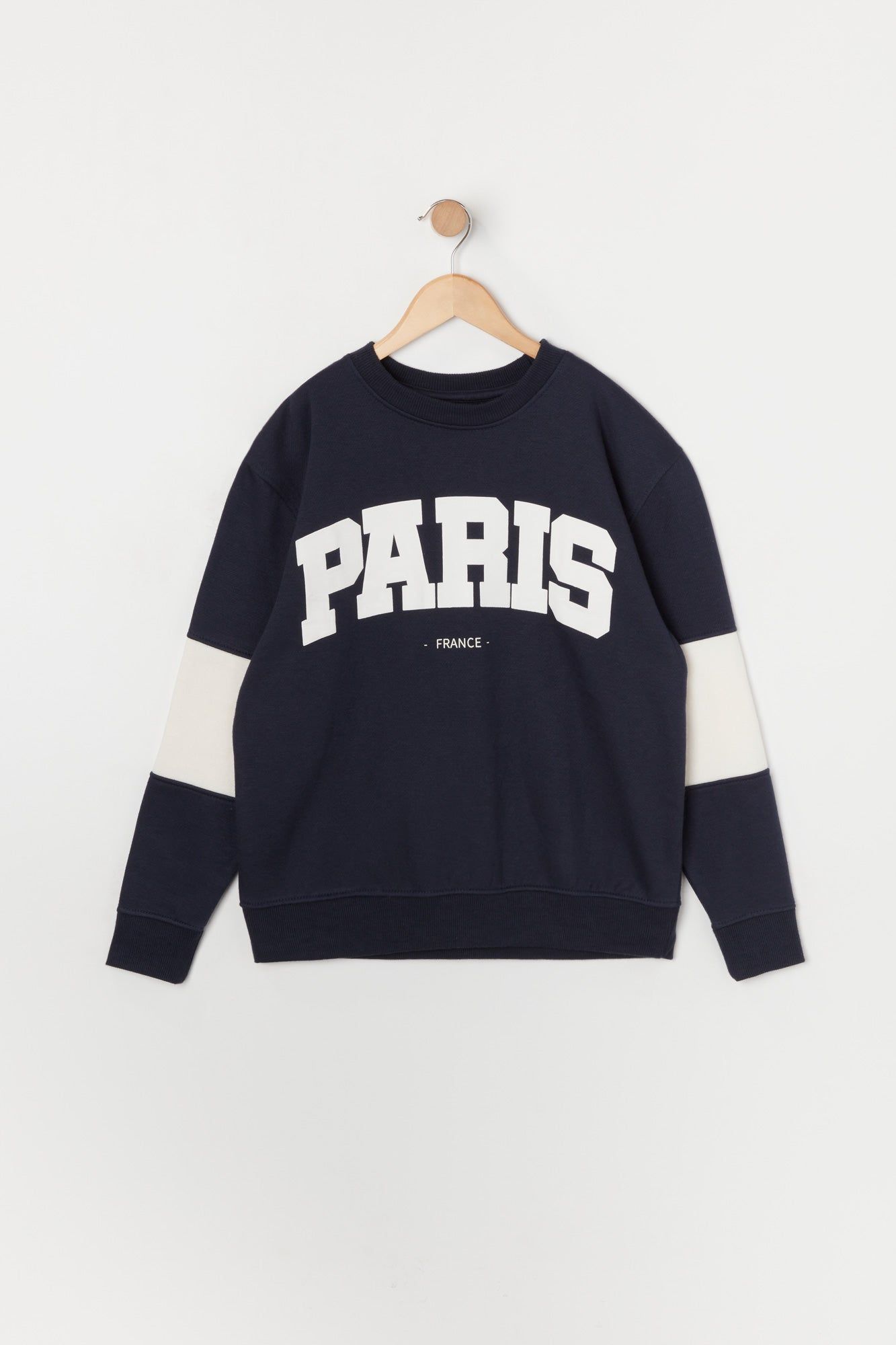 Boys Paris Graphic Colourblock Fleece Sweatshirt sold by Urban Planet