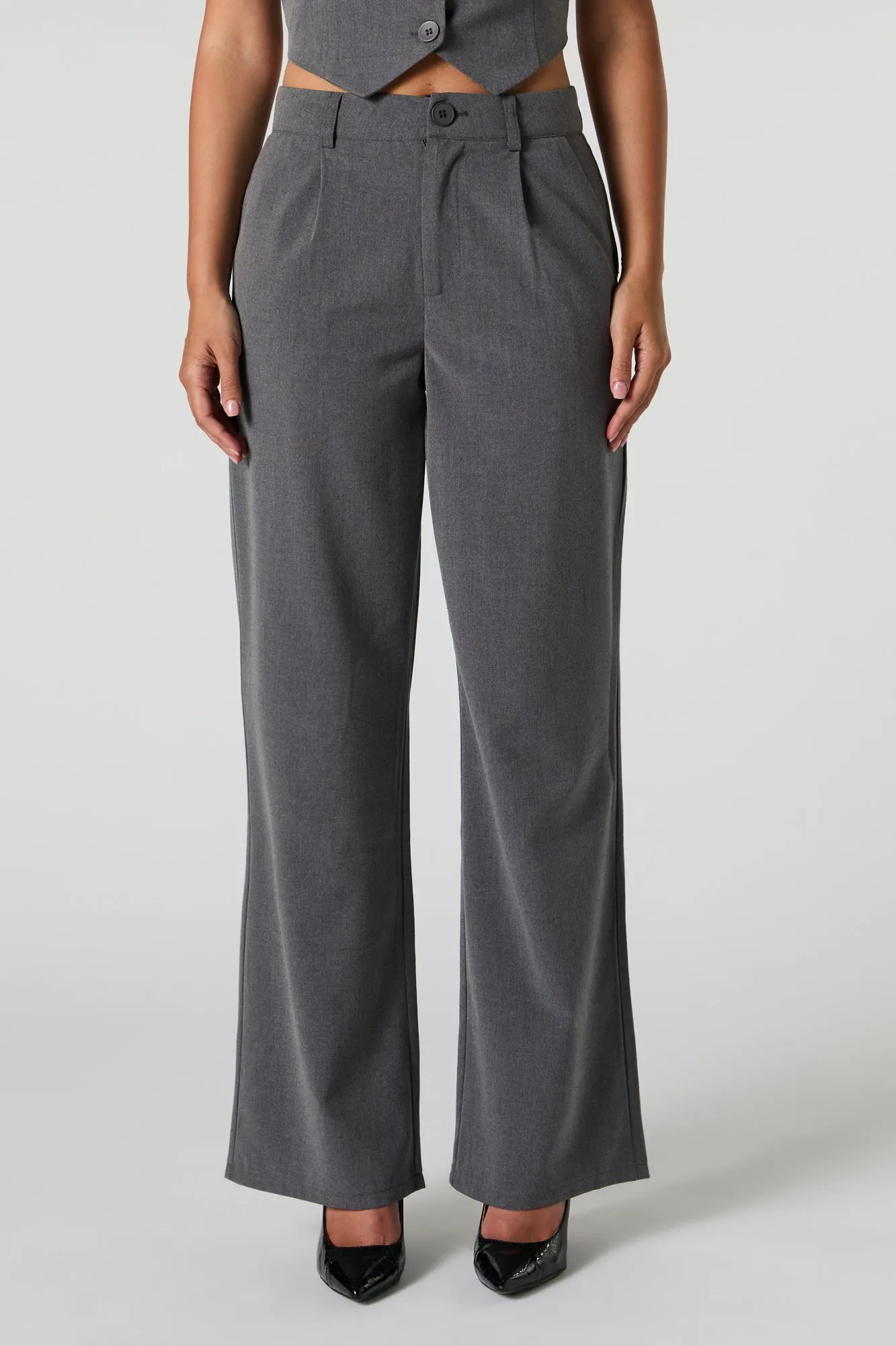 Pleated Straight Leg Dress Pant sold by Urban Planet product image thumbnail 5