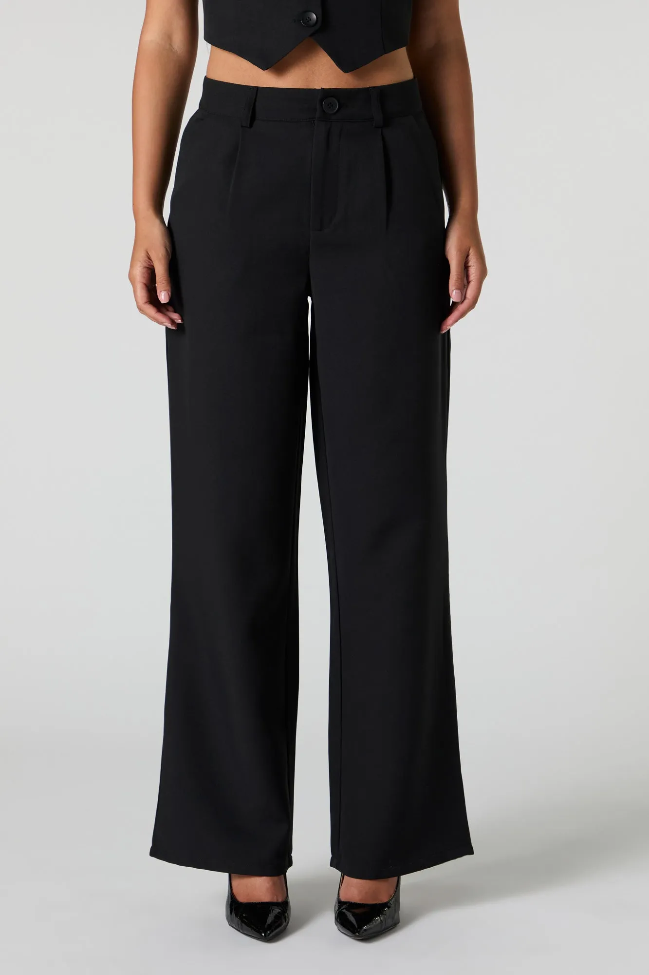 Pleated Straight Leg Dress Pant sold by Urban Planet product image thumbnail 2
