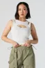 Débardeur combo en tricot côtelé avec découpes sold by Urban Planet