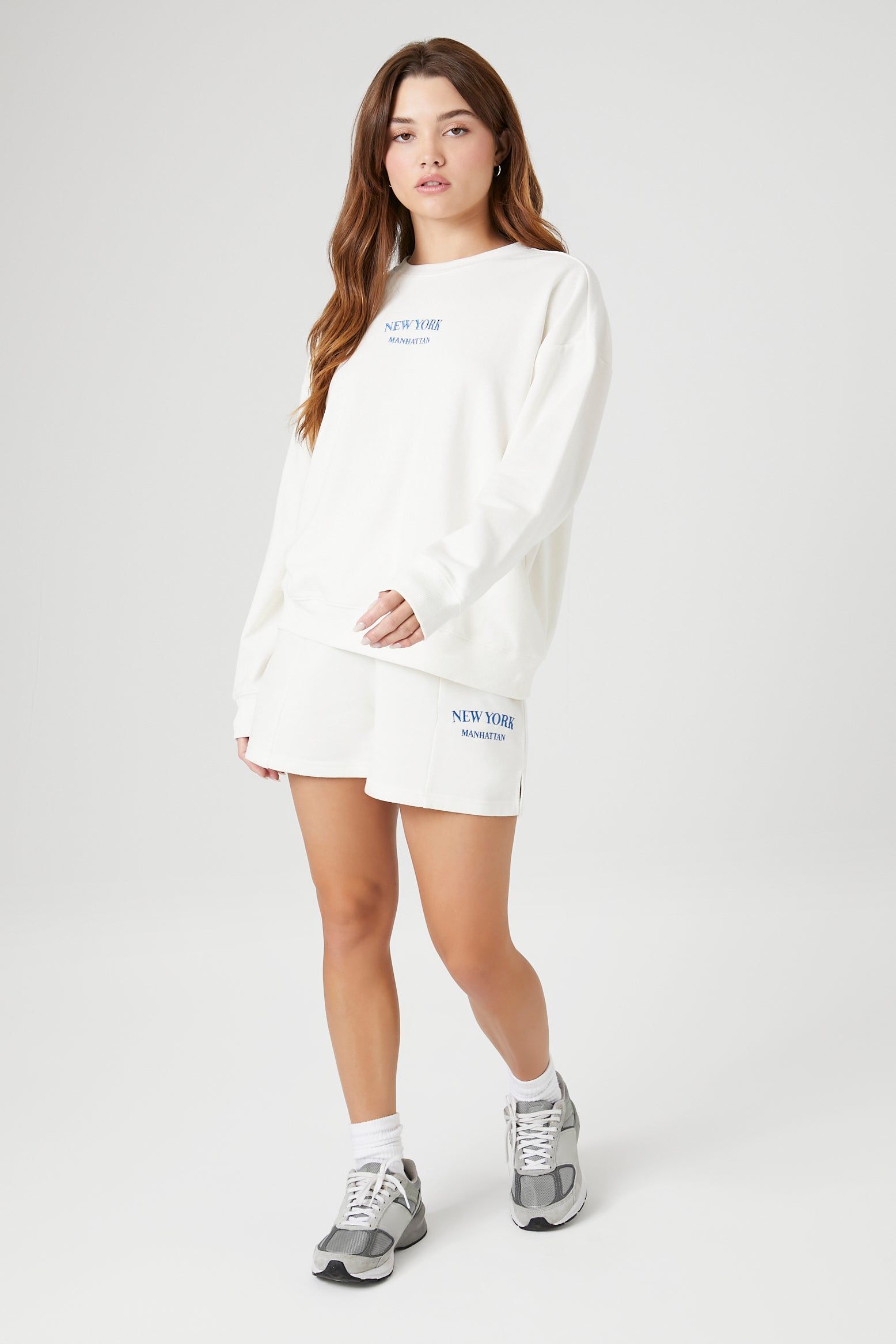 New York Embroidered Fleece Sweatshirt sold by Urban Planet product image thumbnail 4