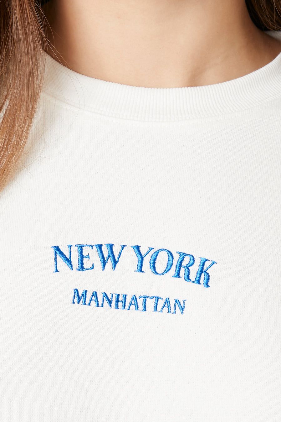 New York Embroidered Fleece Sweatshirt sold by Urban Planet product image thumbnail 5