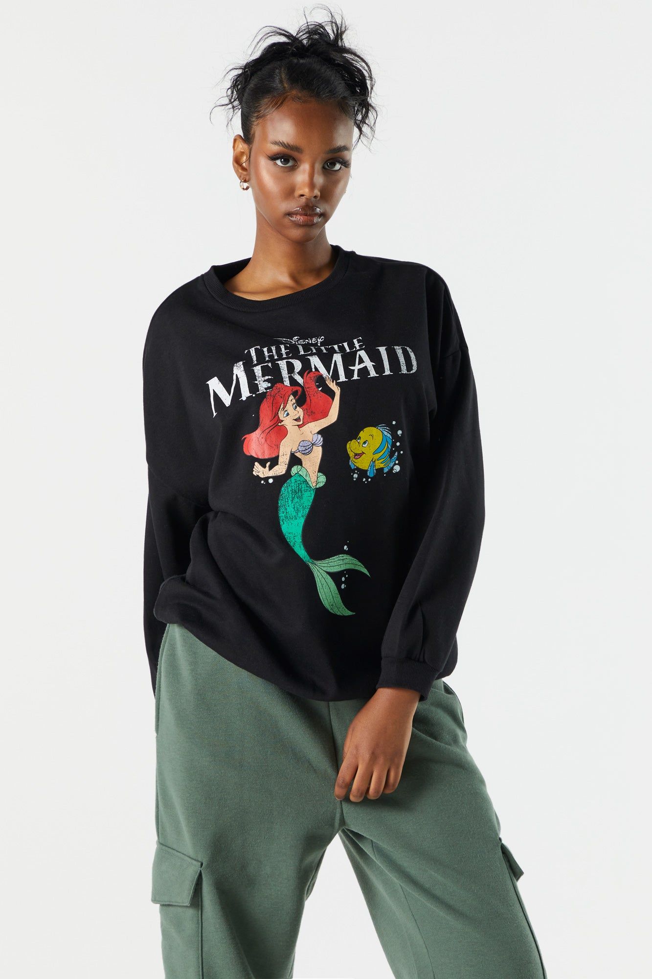 The Little Mermaid Graphic Fleece Sweatshirt sold by Urban Planet