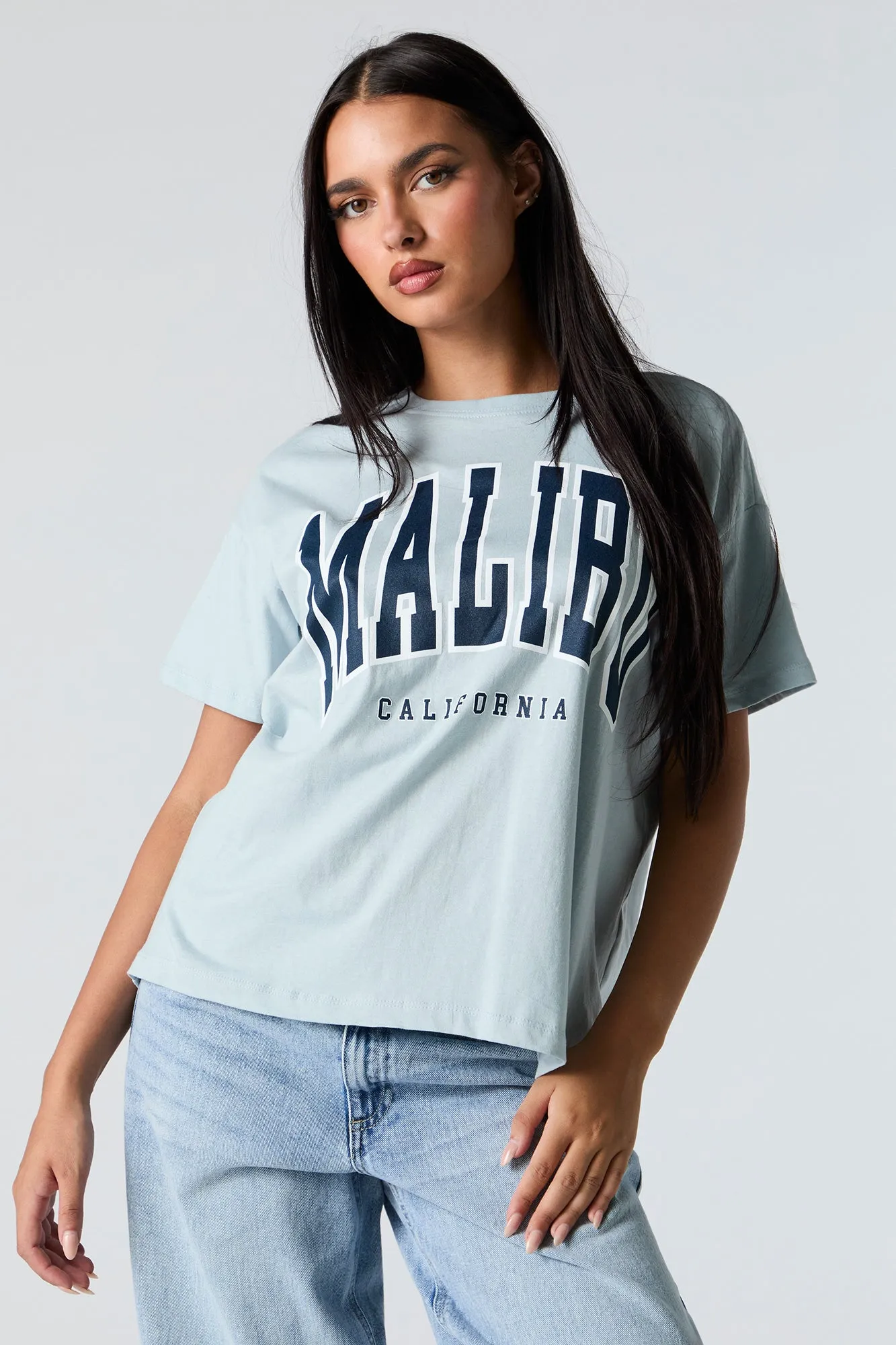 Malibu Graphic Boyfriend T-Shirt sold by Urban Planet