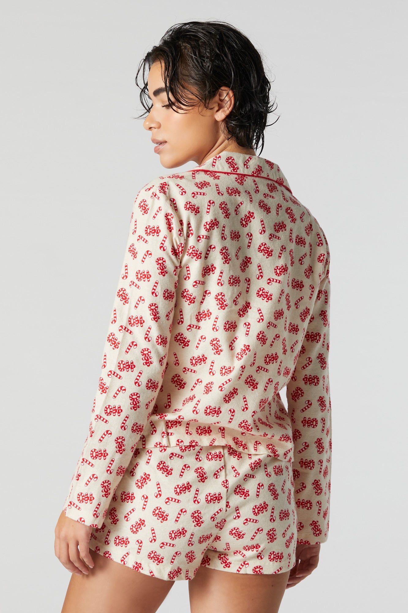 Printed Flannel Pajama Short sold by Urban Planet product image thumbnail 2