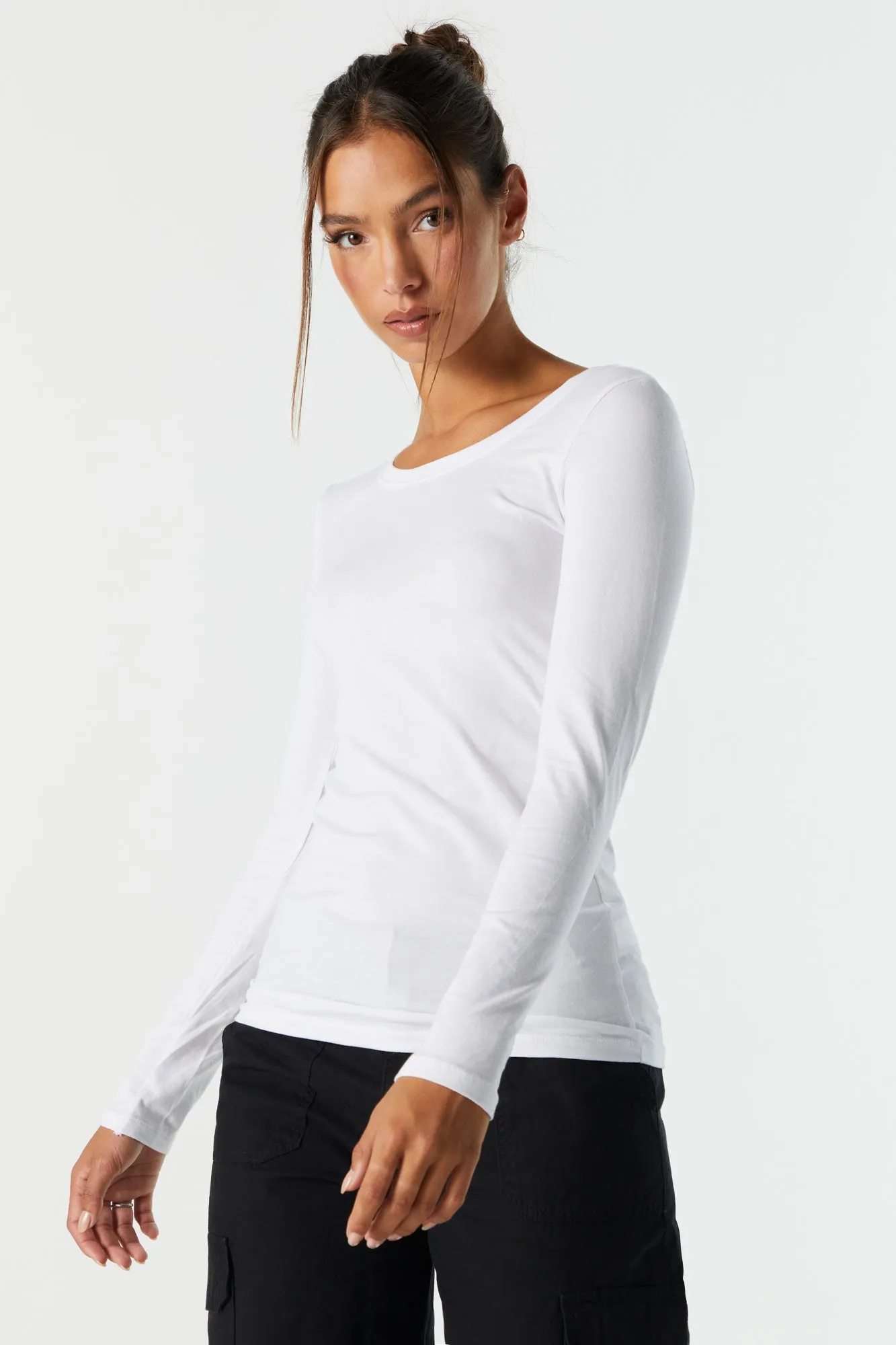 Round Neck Long Sleeve Top sold by Urban Planet
