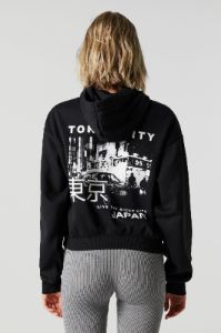 Tokyo City Graphic Fleece Hoodie sold by Urban Planet