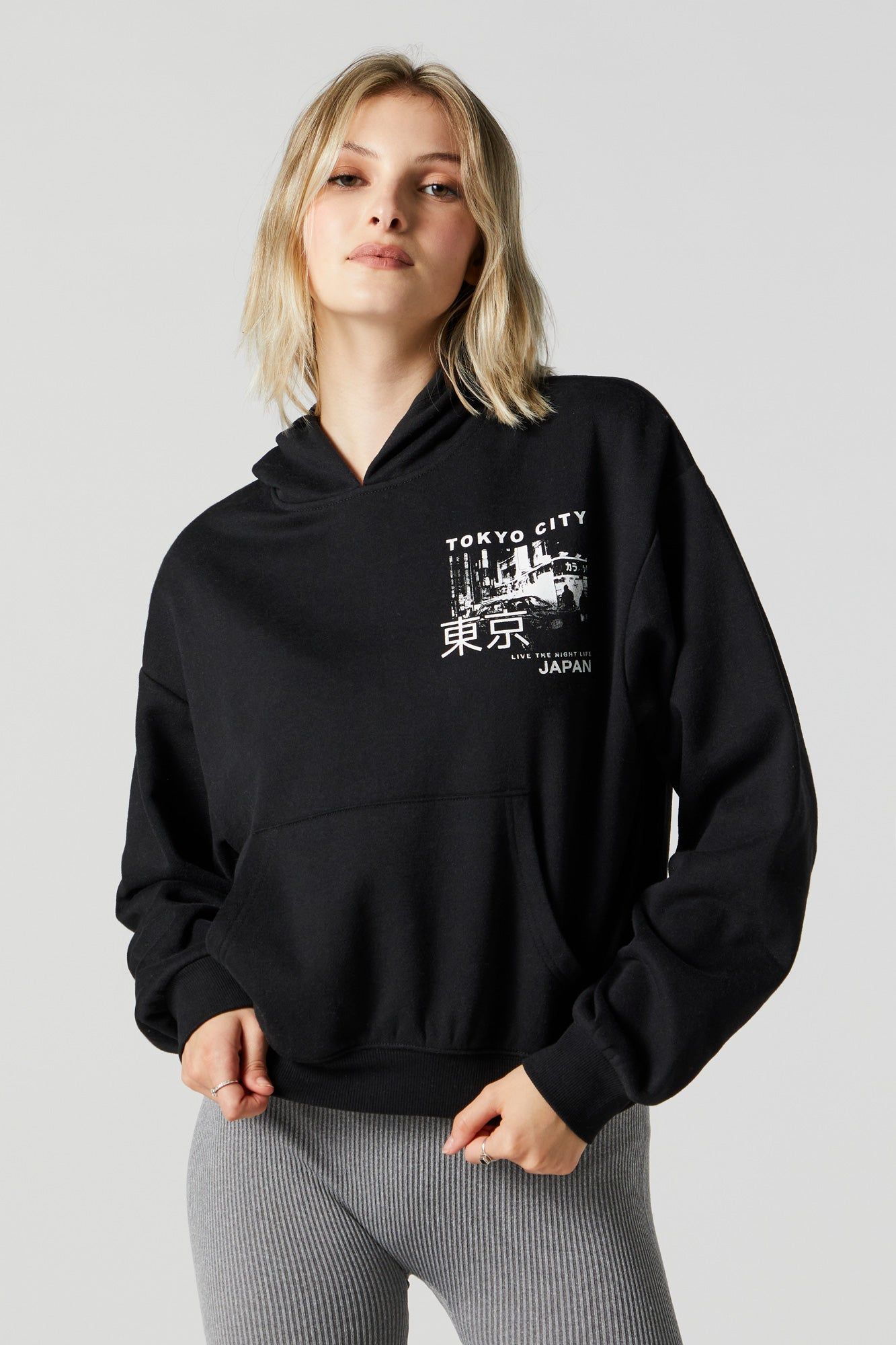 Tokyo City Graphic Fleece Hoodie sold by Urban Planet