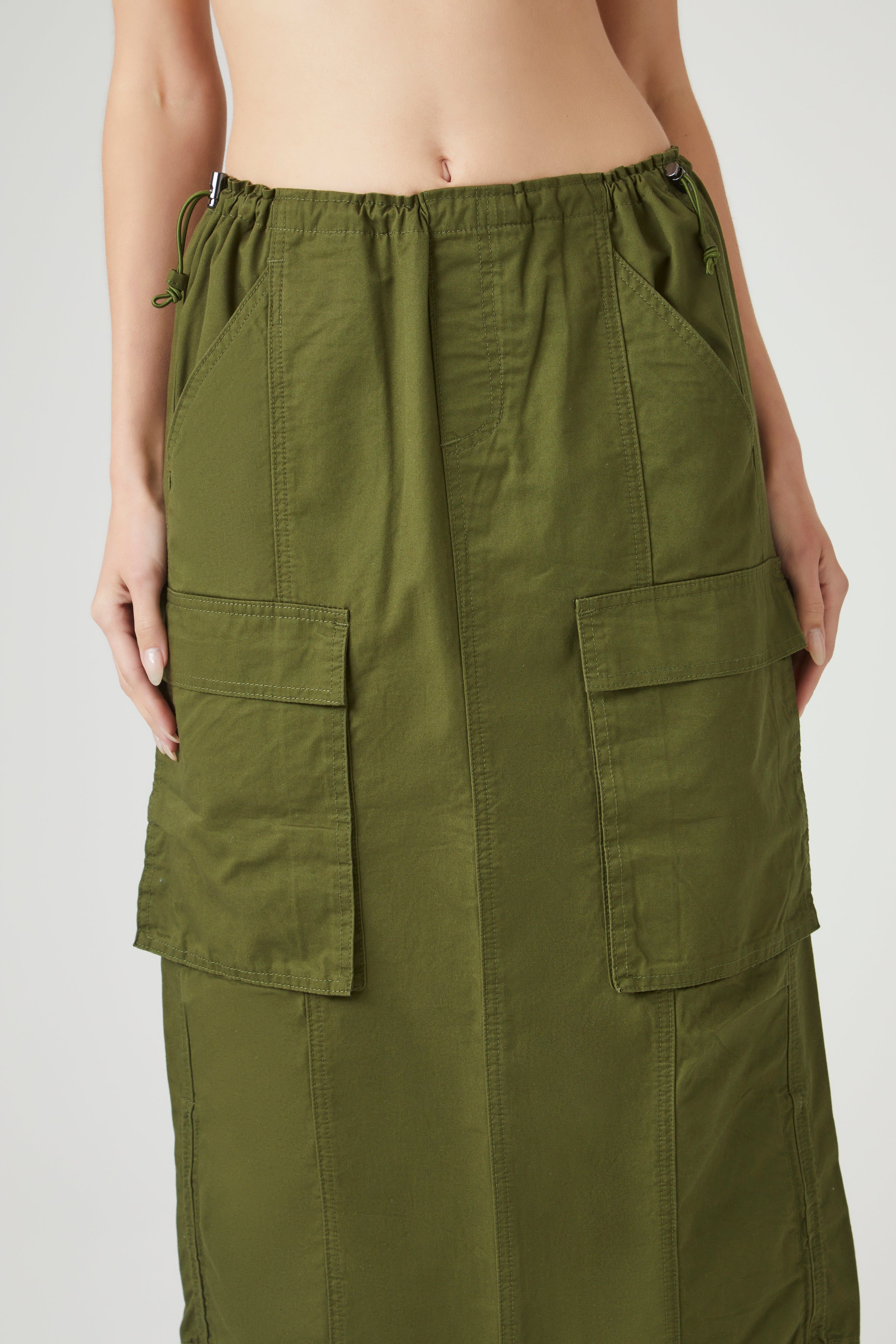 Twill Toggle Drawstring Midi Skirt sold by Urban Planet product image thumbnail 11