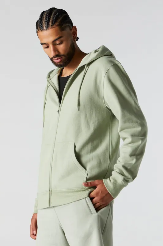 Fleece Zip-Up Hoodie sold by Urban Planet