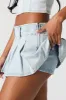 Denim Pleated Micro Mini Skort sold by Urban Planet