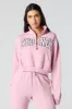Sydney Embroidered Half Zip Fleece Sweatshirt sold by Urban Planet
