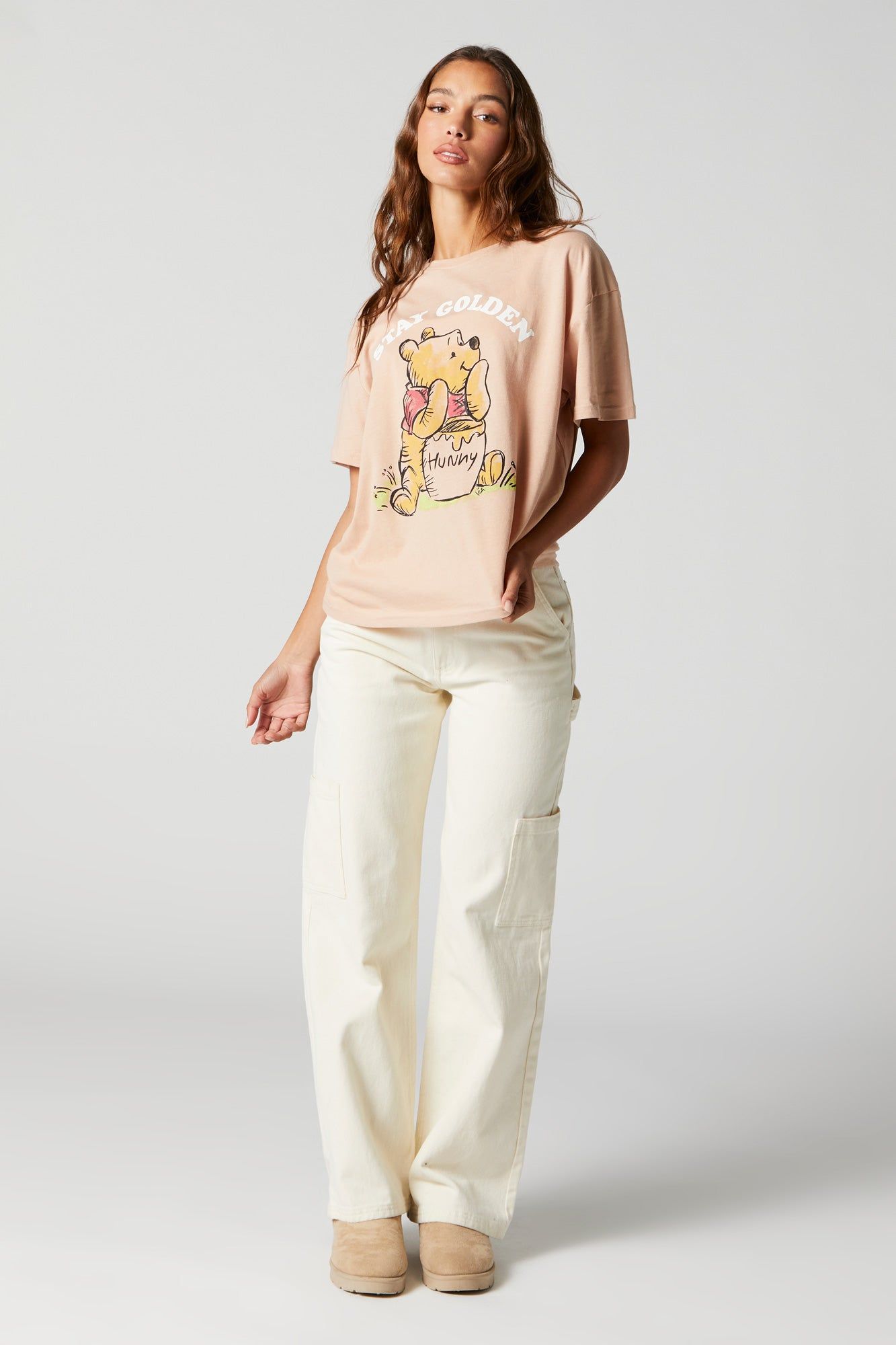 Stay Golden Winnie Graphic Boyfriend T-Shirt sold by Urban Planet product image thumbnail 3