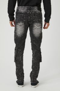 Jean cargo délavé à la pierre avec poches multiples sold by Urban Planet