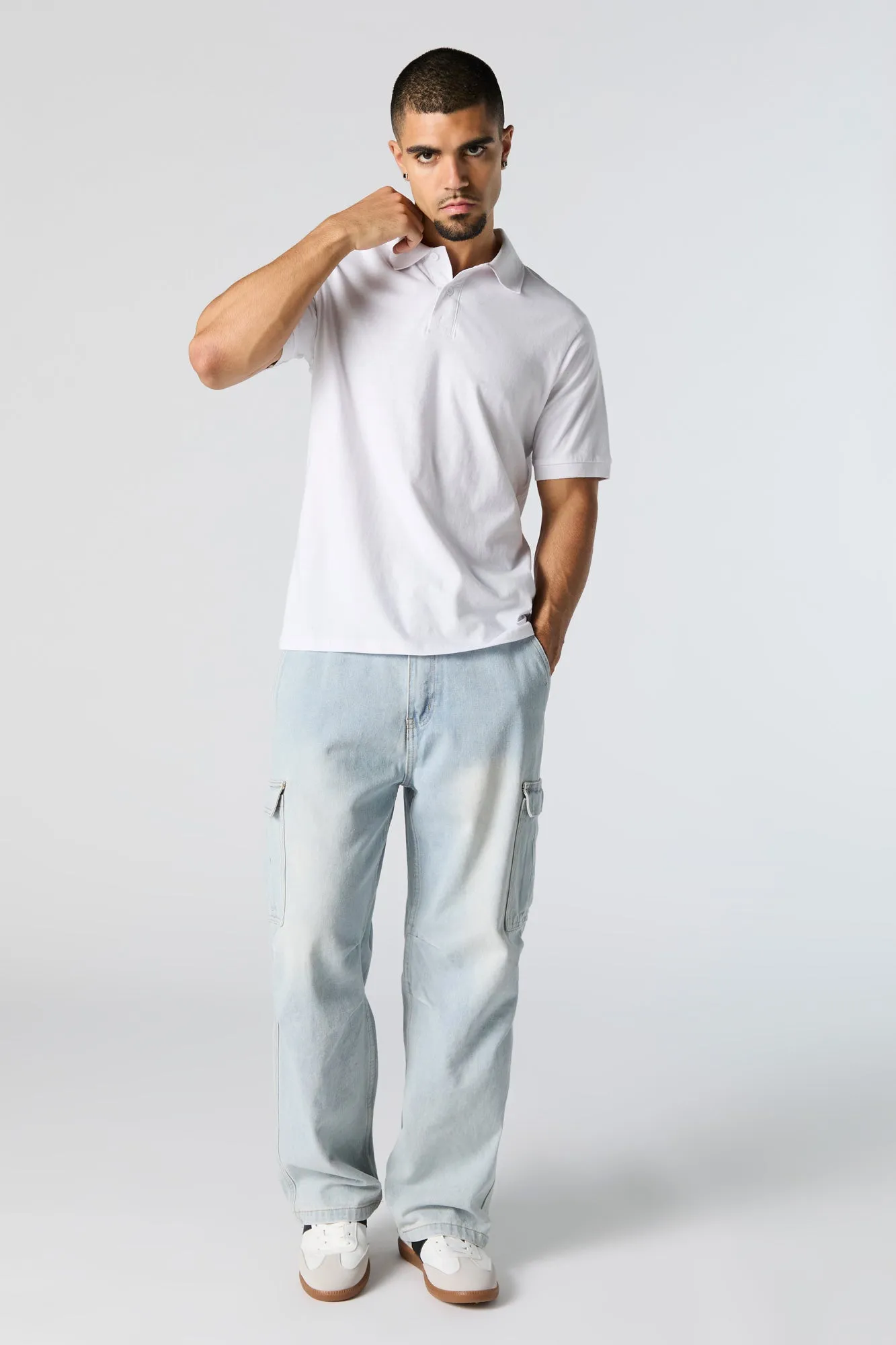 Solid Polo Shirt sold by Urban Planet product image thumbnail 3