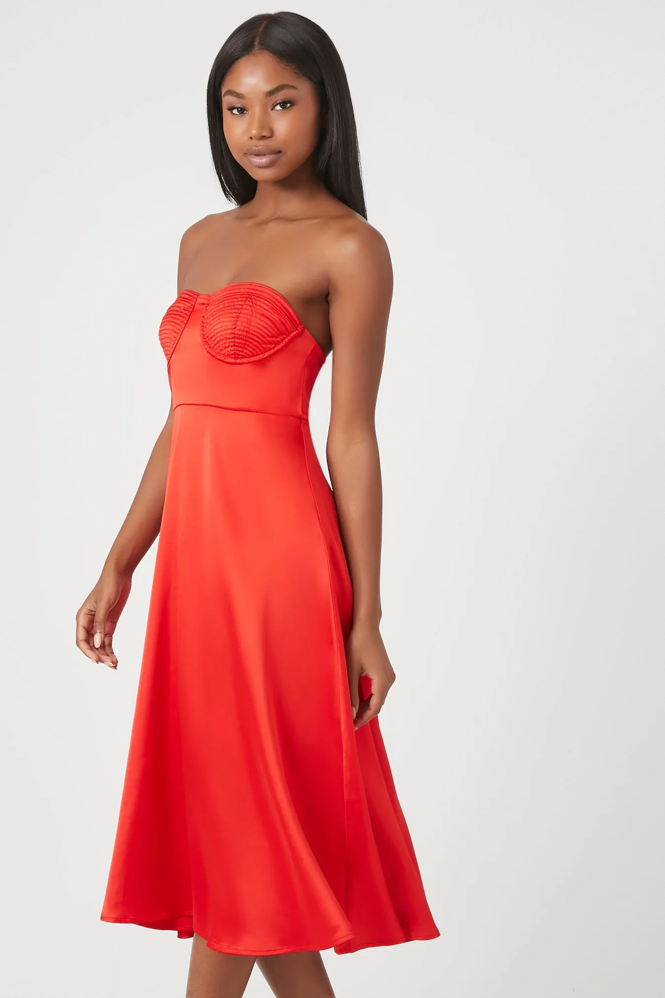 Satin Sweetheart Mini Dress sold by Urban Planet product image thumbnail 3