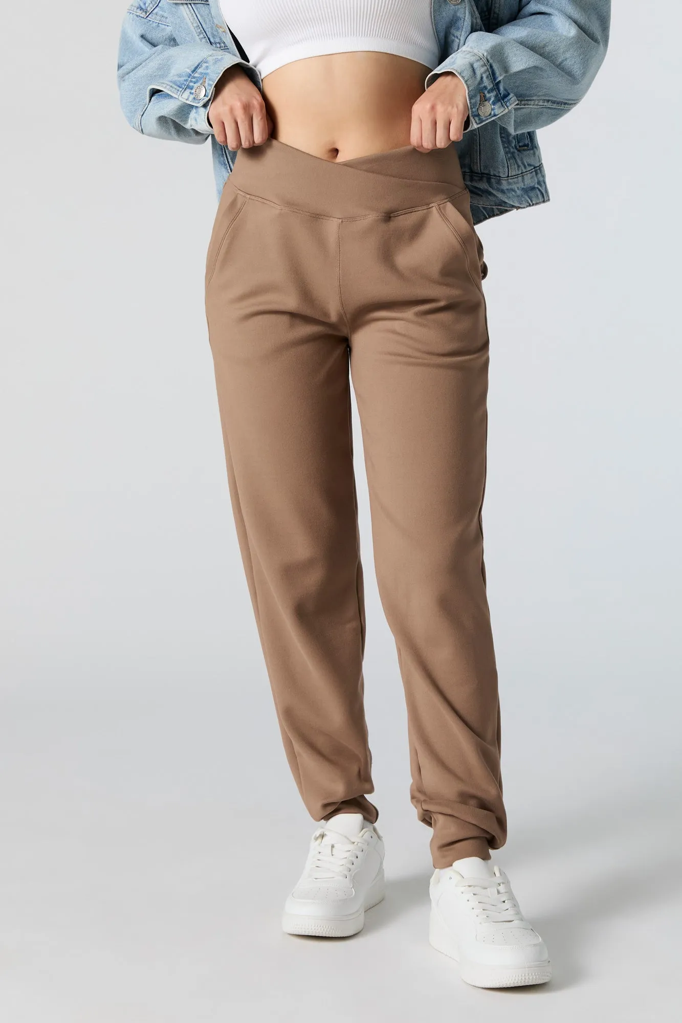 Soft Fleece Surplice Waist Jogger sold by Urban Planet product image thumbnail 2