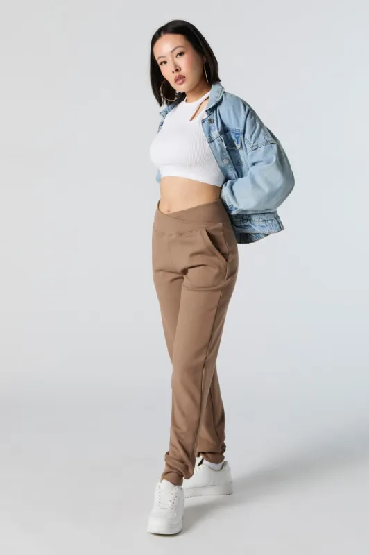 Soft Fleece Surplice Waist Jogger sold by Urban Planet